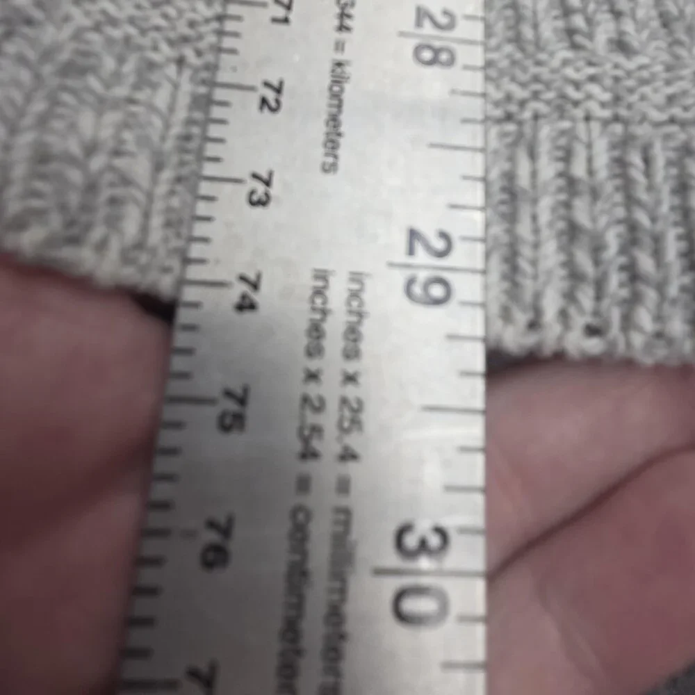 Hill Archer Sweater Mens XL Tall Gray Crewneck Textured Knit Cotton Made in USA